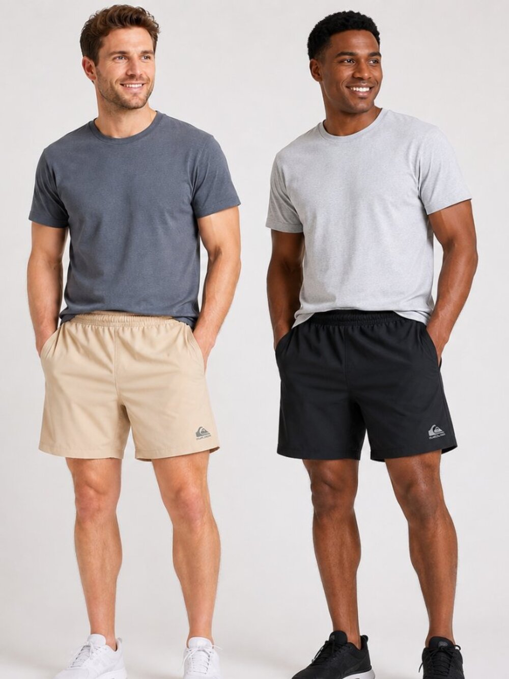 Quiksilver Men’s DryFlight Shorts Lot Black Khaki XL Regular Fit 2 Pair NWOT